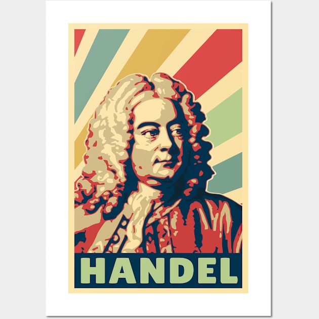 Georg Friedrich Handel Vintage Colors Wall Art by Nerd_art